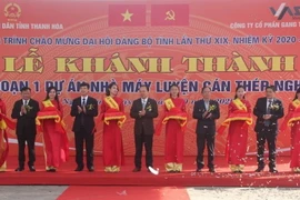 Lễ khánh thành giai đoạn I Nhà máy luyện cán thép Nghi Sơn.(Nguồn: baothanhhoa.vn)