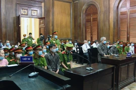 Quang cảnh phiên xét xử. (Ảnh: Thành Chung/TTXVN)