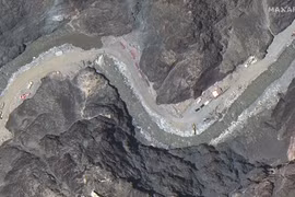 Đường Ranh giới thực tế (LAC) ở Đông Ladakh, biên giới giữa Ấn Độ và Trung Quốc ngày 22/6/2020. (Ảnh: AFP/TTXVN)