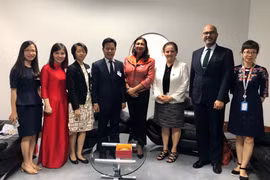 Đoàn đại biểu Việt Nam tham dự Hội nghị 25 năm thực hiện Tuyên bố và Cương lĩnh hành động Bắc Kinh. (Ảnh: PV/Vietnam+)