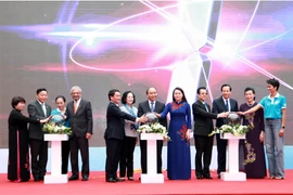 Phát động năm an toàn cho phụ nữ và trẻ em. (Ảnh: PV/Vietnam+)