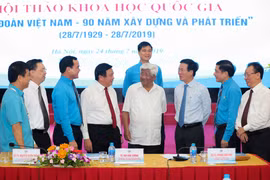 Các đại biểu tham dự hội thảo học “Công đoàn Việt Nam-90 năm xây dựng và phát triển.” (Ảnh: PV/Vietnam+)