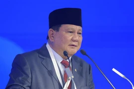 Ông Prabowo Subianto phát biểu tại một hội nghị ở Manama, Bahrain. (Ảnh: AFP/TTXVN)