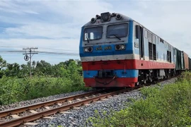 Chuyến tàu đường sắt Bắc-Nam. (Ảnh: Nguyễn Thành/TTXVN)