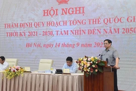 Hình ảnh Thủ tướng Phạm Minh Chính tại hội nghị. Thủ tướng Phạm Minh Chính phát biểu chỉ đạo tại Hội nghị. (Ảnh: Dương Giang/TTXVN)