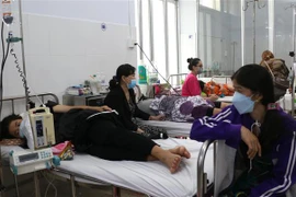 Bệnh nhân mắc sốt xuất huyết điều trị tại Bệnh viện đa khoa tỉnh Bạc Liêu. (Ảnh: Tuấn Kiệt/TTXVN)