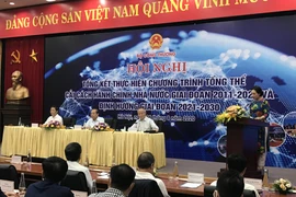 Hội nghị tổng kết 10 năm thực hiện Chương trình tổng thể cải cách hành chính Bộ Công Thương. (Ảnh: Xuân Quảng/Vietnam+)
