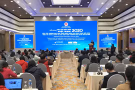 Diễn đàn xúc tiến xuất khẩu do Bộ Công Thương tổ chức. (Ảnh: Đức Duy/Vietnam+)