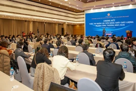 12 đội lọt vào vòng chung kết Cuộc thi: Nhóm cải tiến năng suất chất lượng ngành Công Thương năm 2020. (Ảnh: Đức Duy/Vietnam+)