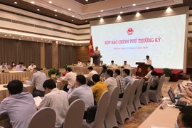 Họp báo Chính phủ tháng 7/2020. (Ảnh: Đức Duy/Vietnam+)