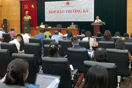 Thứ trưởng Đỗ Thắng Hải phát biểu tại họp báo. (Ảnh: Đức Duy/Vietnam+)