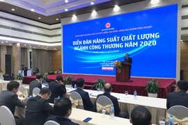 Diễn đàn năng suất chất lượng do Bộ Công Thương tổ chức ngày 21/12, tại Hà Nội. (Ảnh: Đức Duy/Vietnam+)