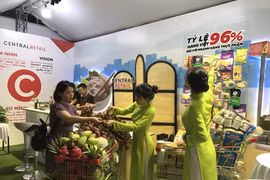 Tỷ lệ hàng Việt đối với ngành hàng thực phẩm tại Central Retail lên tới 96%. (Ảnh: Vietnam+)