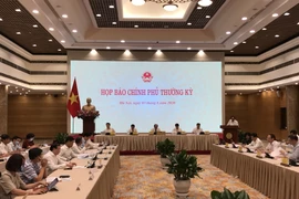 Họp báo Chính phủ tháng 7/2020. (Ảnh: Đức Duy/Vietnam+)