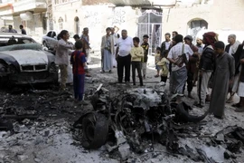 Hiện trường một vụ đánh bom tại Yemen. (Nguồn: THX/TTXVN) 