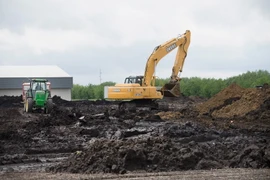 Trang trại do Công ty Daybreak Foods vận hành tại khu vực Eagle Grove, bang Iowa được chọn vào 'khu vực an ninh sinh học.' (Nguồn: AFP/TTXVN)