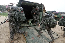 Binh sỹ Hàn Quốc trong một cuộc tập trận. (Nguồn: Yonhap/TTXVN)
