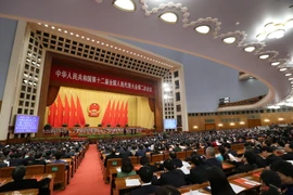 Một phiên họp của Đại hội Đại biểu Nhân dân Toàn quốc Trung Quốc. (Nguồn: THX/TTXVN) 