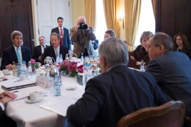 Một cuộc hội đàm của nhóm Bộ Tứ về hòa bình Trung Đông. (Nguồn: AFP/TTXVN)