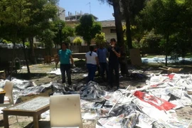 Hiện trường vụ nổ ở Suruc. (Nguồn: AFP/TTXVN)