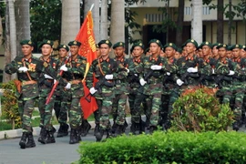 [Photo] Hợp luyện các lực lượng tham gia Lễ diễu binh ngày 30/4