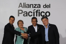 Lãnh đạo bốn quốc gia tại hội nghị. (Nguồn: THX/TTXVN)