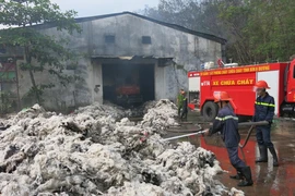 Dập tắt vụ cháy xưởng bông ở Bình Dương sau 20 tiếng đồng hồ