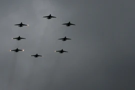 Máy bay Air Force Su-25 của không quân Nga trong một cuộc tập trận. (Nguồn: AFP/TTXVN)