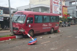 Hiện trường vụ tai nạn. (Ảnh: K GỬIH/TTXVN)