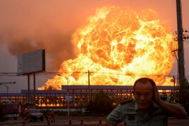 Hiện trường vụ nổ. (China Daily/Reuters)