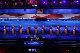 Các ứng cử viên đảng Cộng hòa tham gia cuộc tranh luận ngày 28/10. (Nguồn: AFP/TTXVN) 