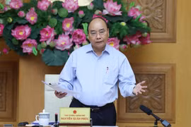Thủ tướng Nguyễn Xuân Phúc chủ trì phiên họp. (Ảnh: Thống Nhất/TTXVN)