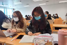 Giờ học của sinh viên Đại học Kinh tế quốc dân. (Ảnh: PM/Vietnam+)