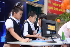 Học sinh thi Violympic. (Ảnh: BTC)