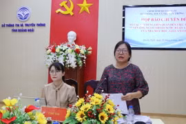 Quang cảnh buổi họp báo. (Ảnh: Phạm Cường/TTXVN)