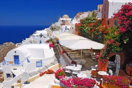 Đảo thiên đường Santorini ở Hy Lạp. (Nguồn ảnh: Vietravel)