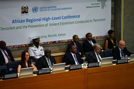 Các đại biểu tham dự lễ khai mạc Hội nghị cấp cao khu vực châu Phi về chống chủ nghĩa khủng bố tại thủ đô Nairobi, Kenya ngày 10/7/2019. (Ảnh: AFP/TTXVN)