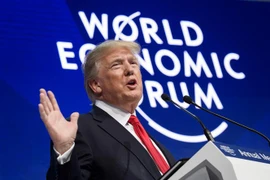 Tổng thống Mỹ Donald Trump phát biểu tại Diễn đàn kinh tế thế giới (WEF) tại Davos, Thụy Sĩ ngày 26/1/2018. (Ảnh: AFP/TTXVN)