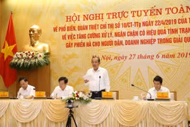 Phó Thủ tướng Thường trực Trương Hòa Bình phát biểu chỉ đạo hội nghị. (Ảnh: Lâm Khánh/TTXVN)