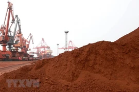 Đất hiếm được đưa đi xuất khẩu tại Liên Vân Cảng ở tỉnh Giang Tô, Trung Quốc. (Nguồn: AFP/TTXVN)