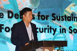 Ông Vũ Hồ, Vụ trưởng Vụ ASEAN, Bộ Ngoại giao Việt Nam phát biểu tại hội thảo. (Ảnh: Tiên Minh/TTXVN) 