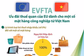 [Infographics] Ưu đãi thuế của EU dành cho hàng công nghiệp Việt Nam
