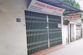 Phòng khám nơi xảy ra sự việc một nữ bệnh nhân tử vong sau khi truyền đạm ngày 7/4/2019 (Ảnh: CTV C.Phương/Vietnam+)