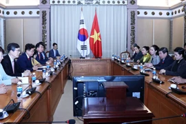 Quang cảnh buổi tiếp. (Ảnh: Xuân Khu/TTXVN)