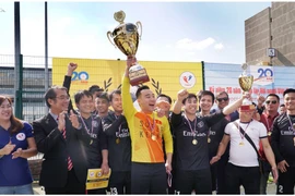 Đội FC Most giành chức vô địch. (Ảnh: Hà Cần/Vientam+)