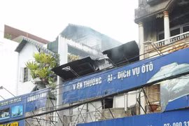 Hiện trường vụ cháy. (Ảnh: Thành Chung/TTXVN) 