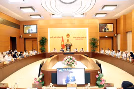 Quang cảnh phiên họp thứ 36 của Ủy ban Thường vụ Quốc hội. (Ảnh: Trọng Đức/TTXVN)