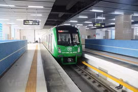 Dự án đường sắt đô thị Cát Linh-Hà Đông liên tục bị chậm tiến độ và chưa rõ ngày đưa vào khai thác thương mại. (Ảnh: Việt Hùng/Vietnam+)