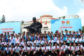 358 đại biểu thiếu nhi, phụ trách Đội tham gia liên hoan. (Ảnh: Xuân Dự/TTXVN)