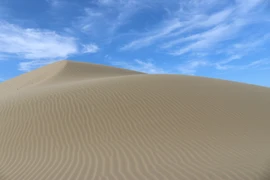 Nét quyến rũ của đồi cát Nam Cương. (Ảnh: Nguyễn Thành/TTXVN)